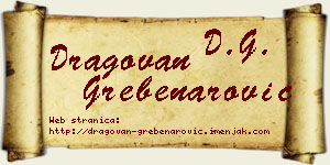 Dragovan Grebenarović vizit kartica